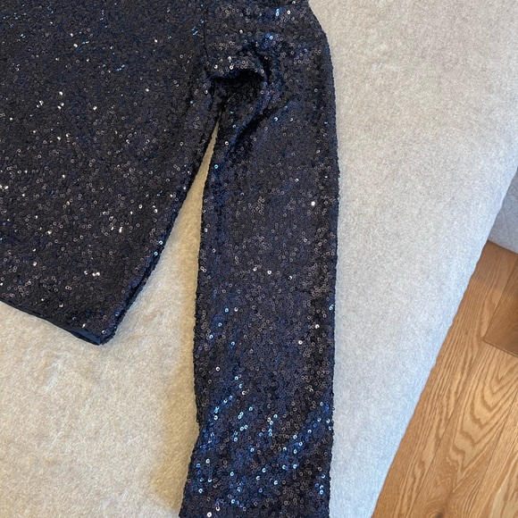 H&M Sequin Navy Blue Top-NWT - Picture 3 of 11